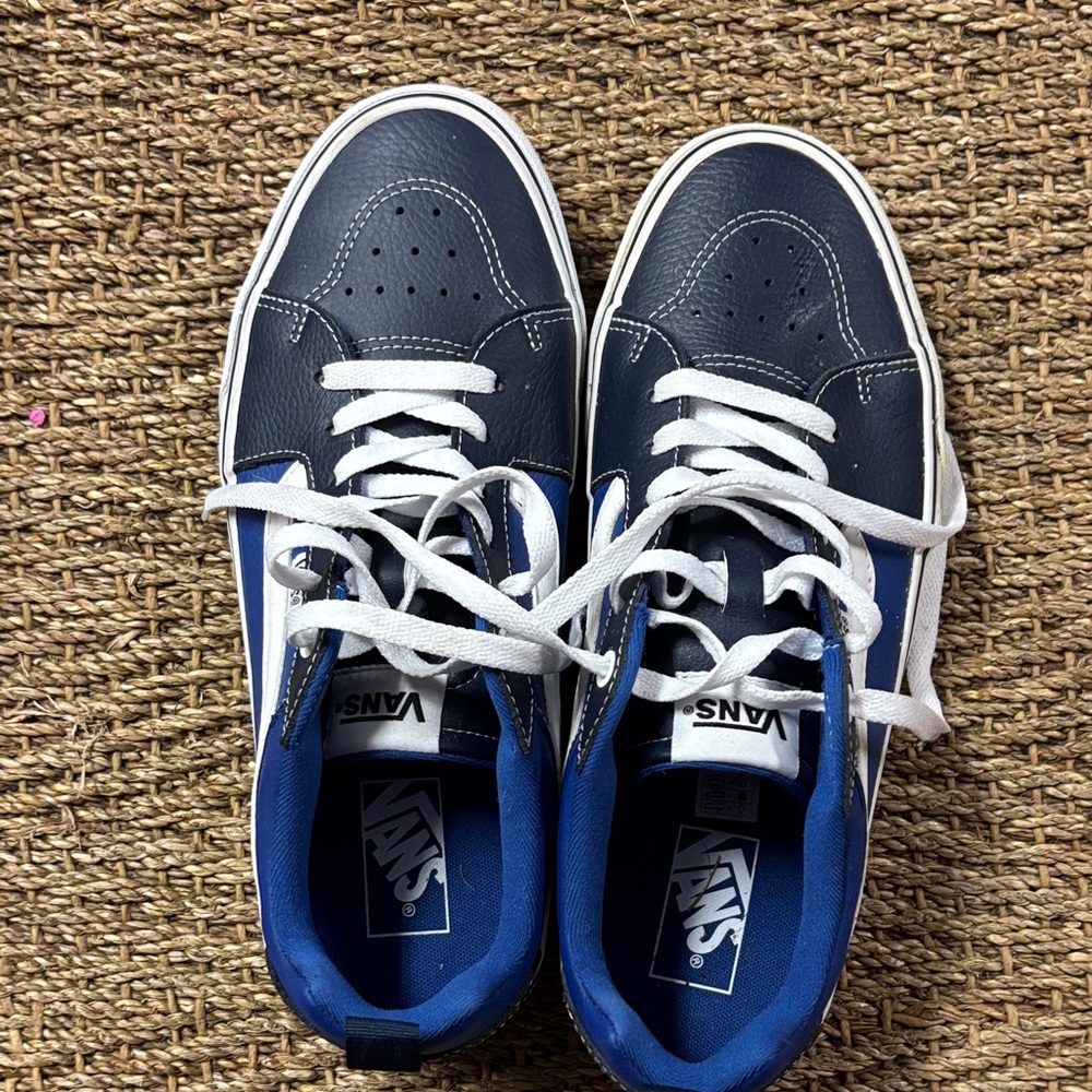 NWT Vans Men's Navy and White Sneakers Sz 9.5